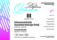 Cultural and Artistic Association Naša Lipa Tuhelj Diploma